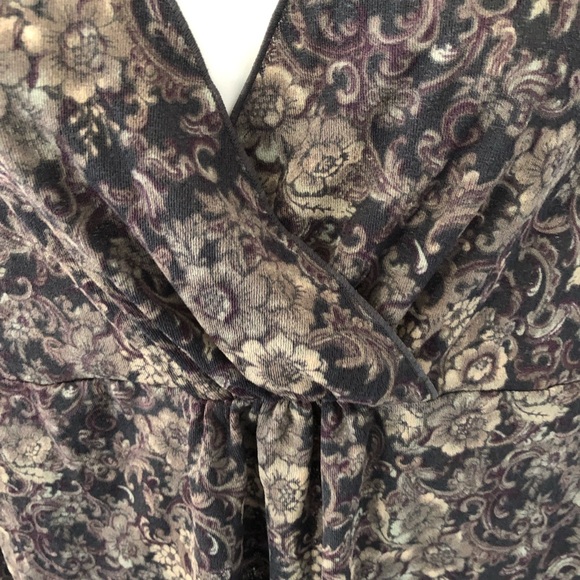 J. Jill Floral and Paisley Mesh Surplice Top - Picture 7 of 7